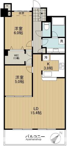 ベイサイドステージ東京(2LDK/13階)の間取り写真