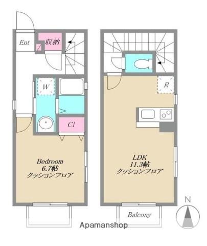 ＡＭＯＵＲ　ＦＯＲＥＴ(1LDK)の間取り写真