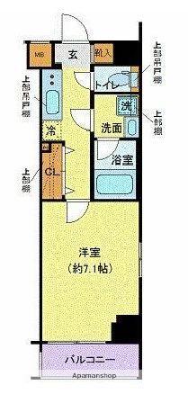 クレヴィスタ板橋西台(1K/7階)の間取り写真