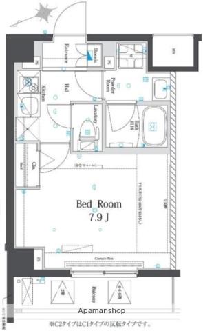 AZEST赤塚新町(1K/7階)の間取り写真