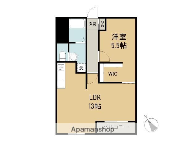 染井コーポラス(1LDK/5階)の間取り写真