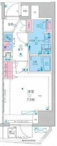 GENOVIA田端ⅡGREENVEIL(1K/3階)の間取り写真