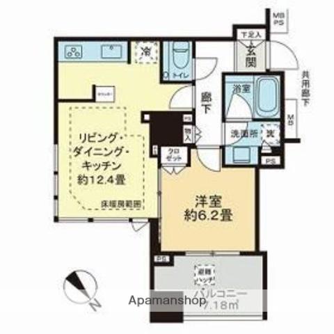シティタワー池袋ウエストゲート(1LDK/9階)の間取り写真