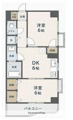 シャトレFT(2DK/7階)の間取り写真