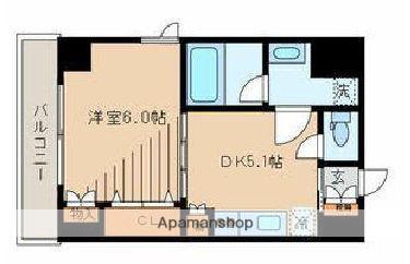 スタイル東上野(1DK/4階)の間取り写真