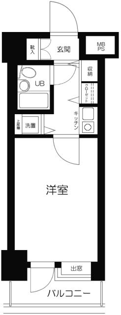 浅草スカイレジテル 11階階 間取り
