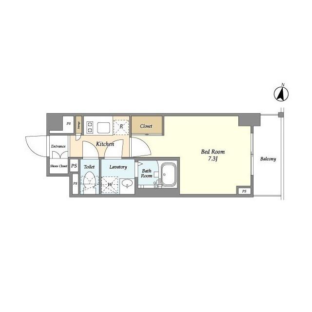 テラス南千住(1K/8階)の間取り写真