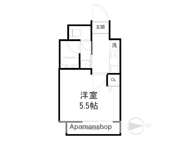 勝康レジデンス西日暮里(1K/2階)の間取り写真