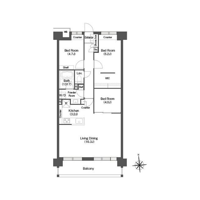 コンフォリア高島平(3LDK/6階)の間取り写真