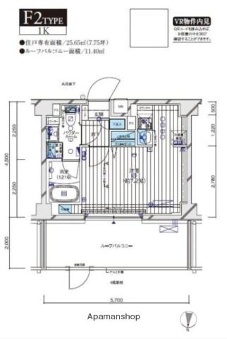 メインステージ本蓮沼(ワンルーム/5階)の間取り写真
