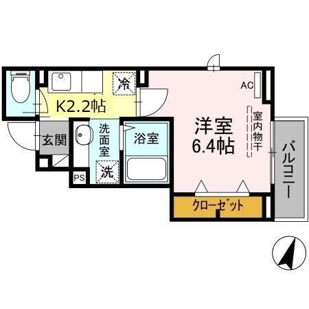 エクセリア高島平1(1K/1階)の間取り写真