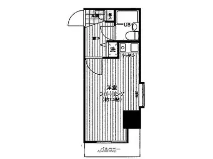 ライオンズプラザ白山(ワンルーム/5階)の間取り写真