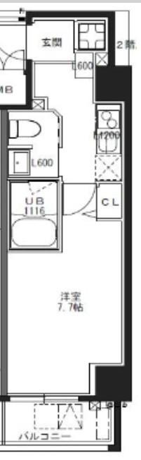 S-RESIDENCE 池袋NORTE(1K/2階)の間取り写真