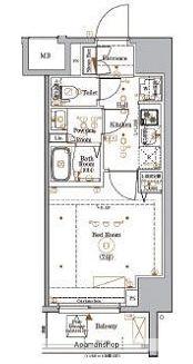 KNOTS大山(1K/9階)の間取り写真