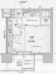 メインステージ東日暮里(1K/5階)の間取り写真