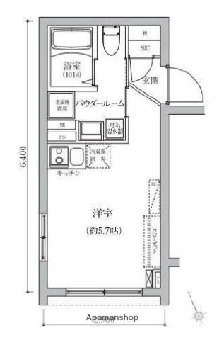 ベルシードステアー東日暮里Ⅱ(ワンルーム/4階)の間取り写真