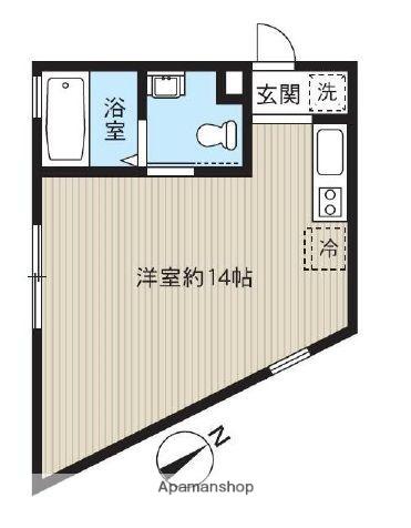 レピュア南千住レジデンスⅡ(ワンルーム/2階)の間取り写真