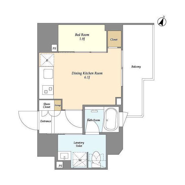 KDXレジデンス本蓮沼(1DK/8階)の間取り写真