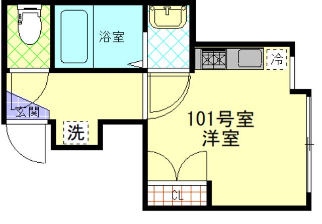 AWレジデンス池袋本町(ワンルーム/1階)の間取り写真