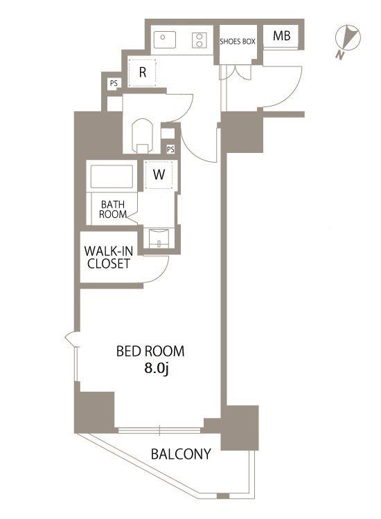 エスティメゾン赤羽Ⅱ(1K/10階)の間取り写真