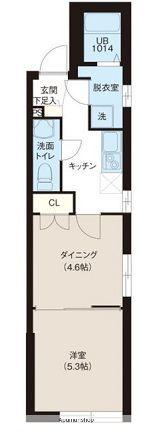 レピュア池袋本町レジデンスウエスト(1DK/3階)の間取り写真