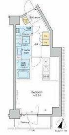 プラウドフラット西日暮里ディアージュ(ワンルーム/4階)の間取り写真