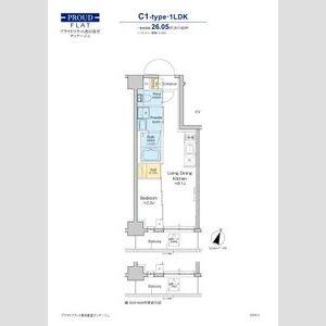 プラウドフラット西日暮里ディアージュ(1LDK/6階)の間取り写真