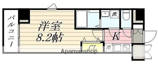 GRANPASEO田端B(1K/4階)の間取り写真