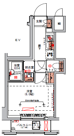 ハーモニーレジデンス山手大塚002(1K/9階)の間取り写真