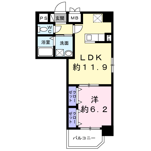 スアヴィス三ノ輪(1LDK/9階)の間取り写真