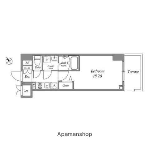 GRANPASEO田端D(1K/5階)の間取り写真