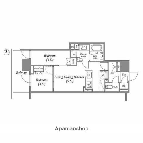 NIDO南千住(2LDK/8階)の間取り写真