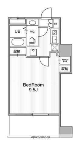 アーバンフラッツ池袋プレミアム(1K/17階)の間取り写真