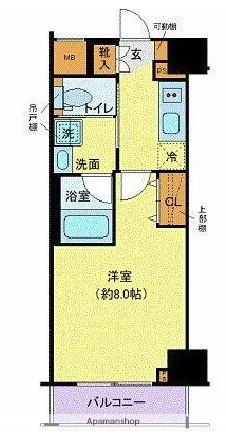 クレイシア秋葉原ラグゼスウィート 5階階 間取り