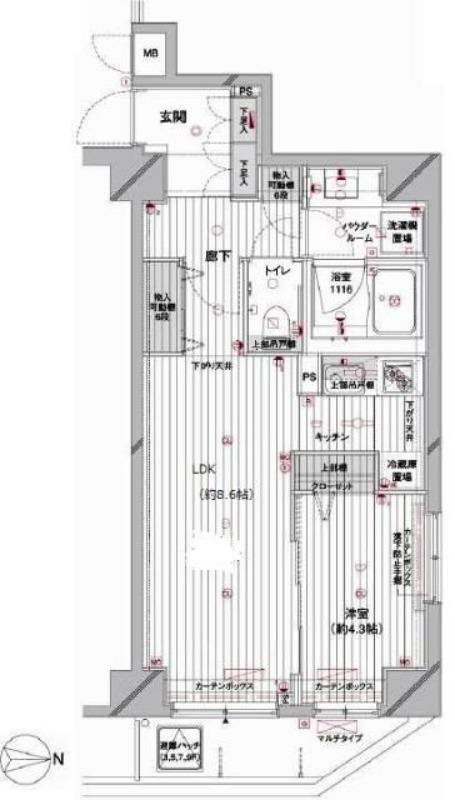 メインステージ蔵前 2階階 間取り