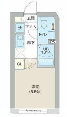 レピュア三ノ輪レジデンスⅡ(1K/2階)の間取り写真