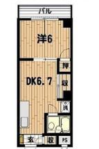 モンシェール三ノ輪(1DK/5階)の間取り写真