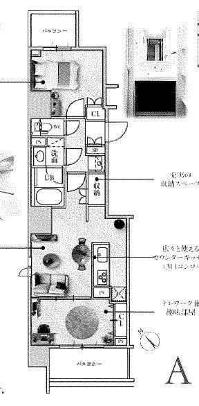 S-RESIDENCE浅草DIVERSE(2LDK/2階)の間取り写真