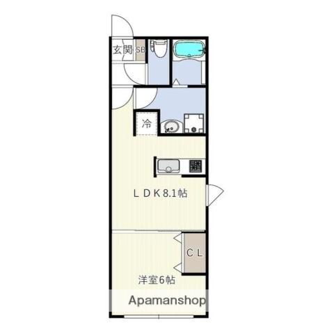 ES GRANDE板橋(1LDK/2階)の間取り写真