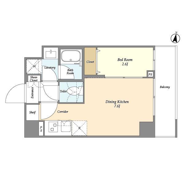 CREATIF日暮里(1DK/2階)の間取り写真