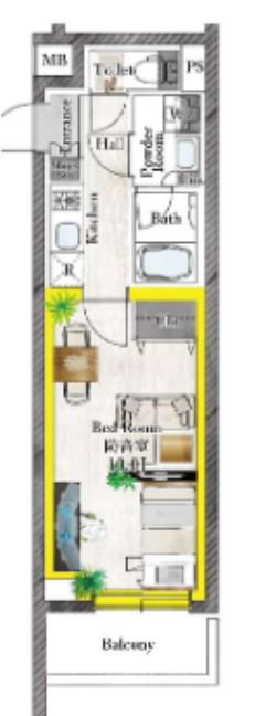 プラネソシエプラス桜台(1K/2階)の間取り写真