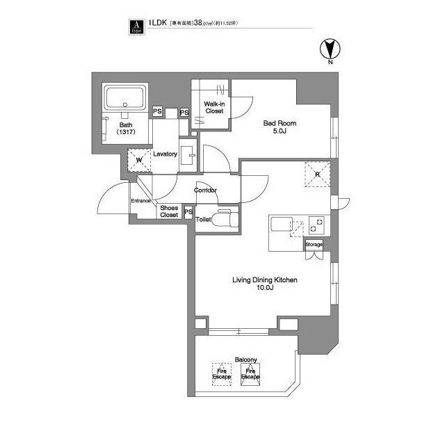 BPRレジデンス王子(1LDK/6階)の間取り写真