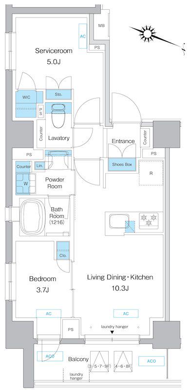プレディアコート板橋(1SLDK/4階)の間取り写真