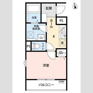 リーブルファイン豊島区長崎(1K/3階)の間取り写真