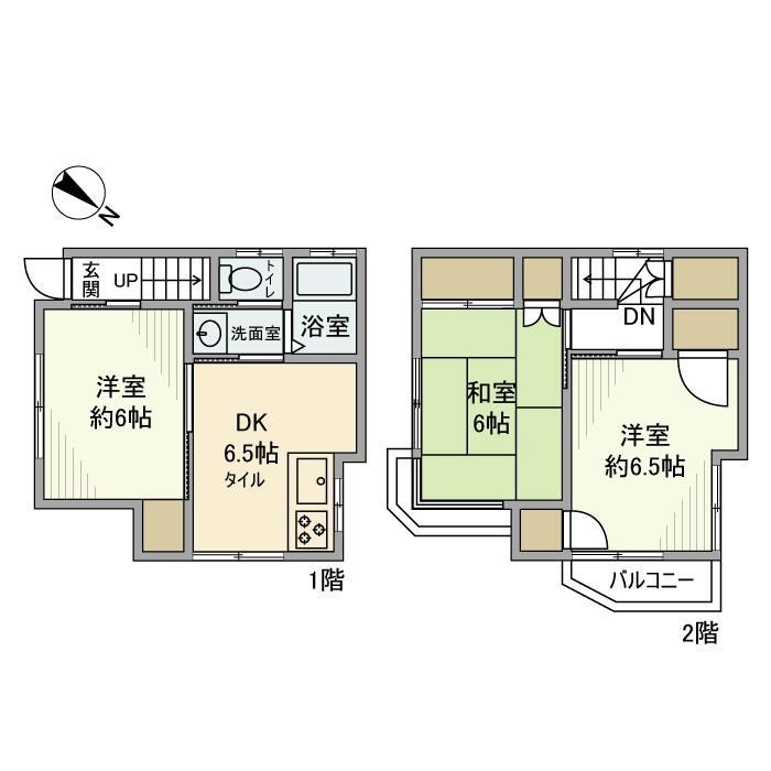 東京地下鉄南北線 志茂駅 徒歩6分 2階建 築44年(3DK)の間取り写真