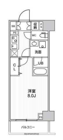 ジェノヴィア南千住Ⅳスカイガーデン(1K/5階)の間取り写真