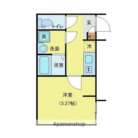 URBAN LUXE(1K/1階)の間取り写真