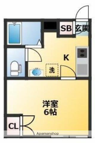 早稲田鶴巻町IMAハウス(1K/1階)の間取り写真