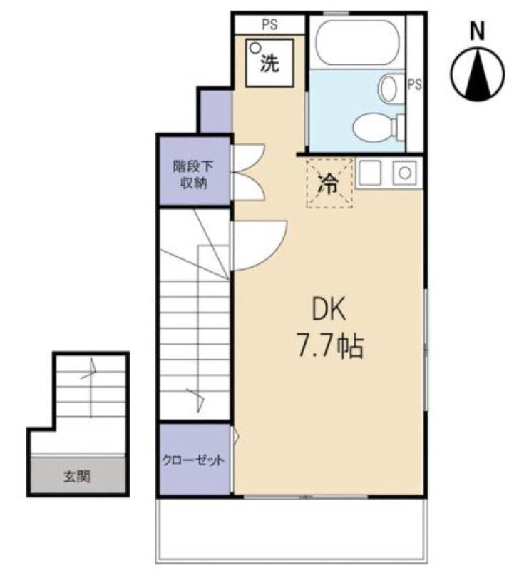 オリナス椎名町(ワンルーム/2階)の間取り写真