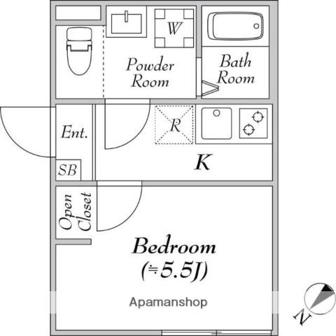 IL MEZZO DI TOKYOTRE(1K/3階)の間取り写真